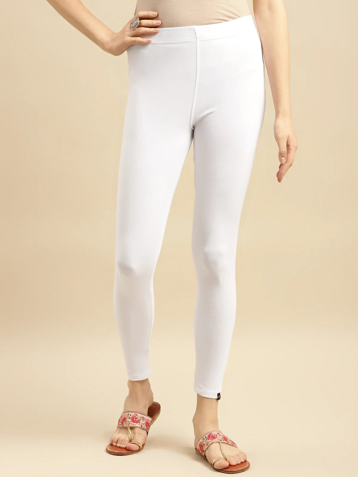 Cotton Solid Ankle Length Legging