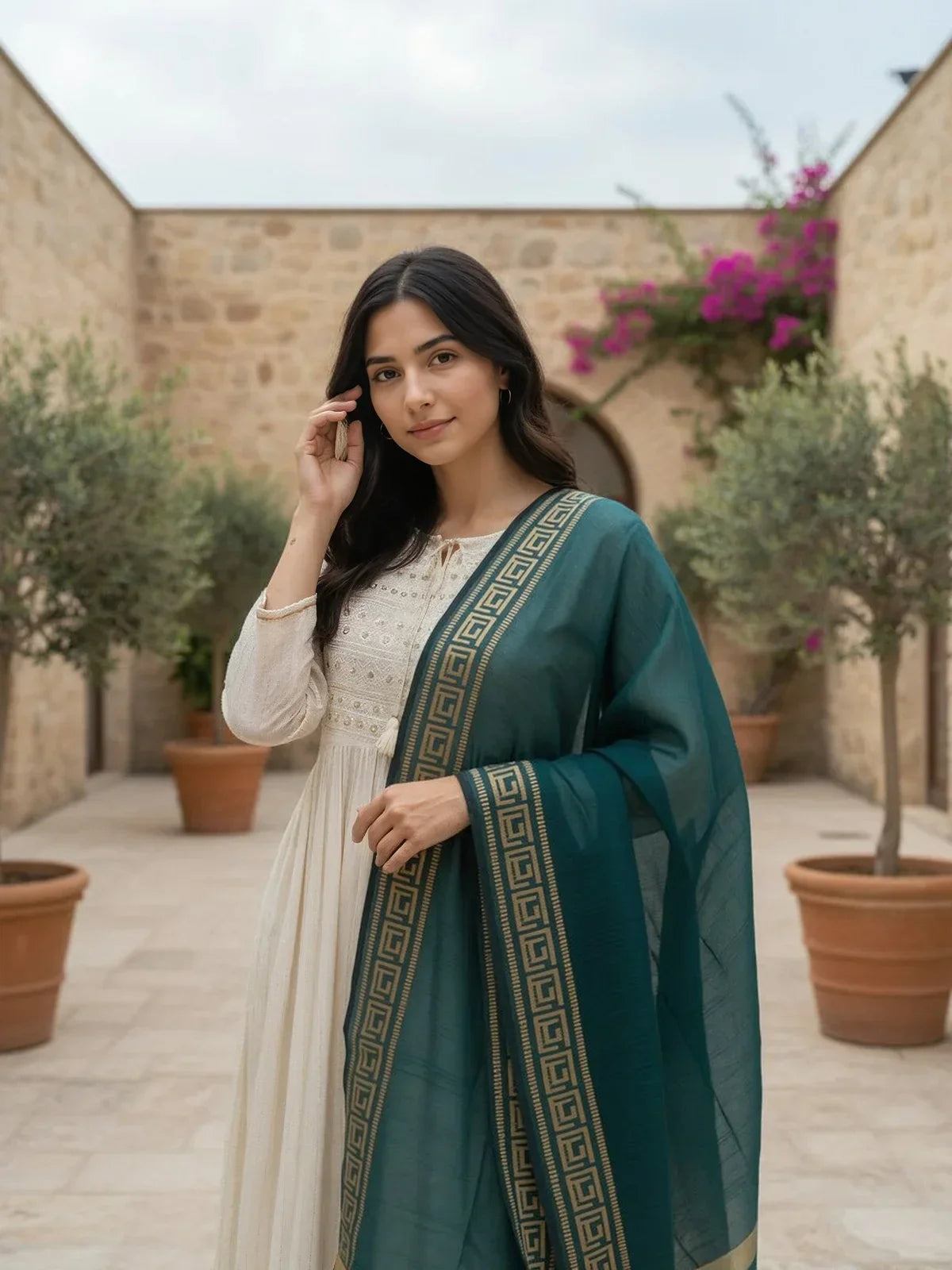 Art Silk Solid Dupatta