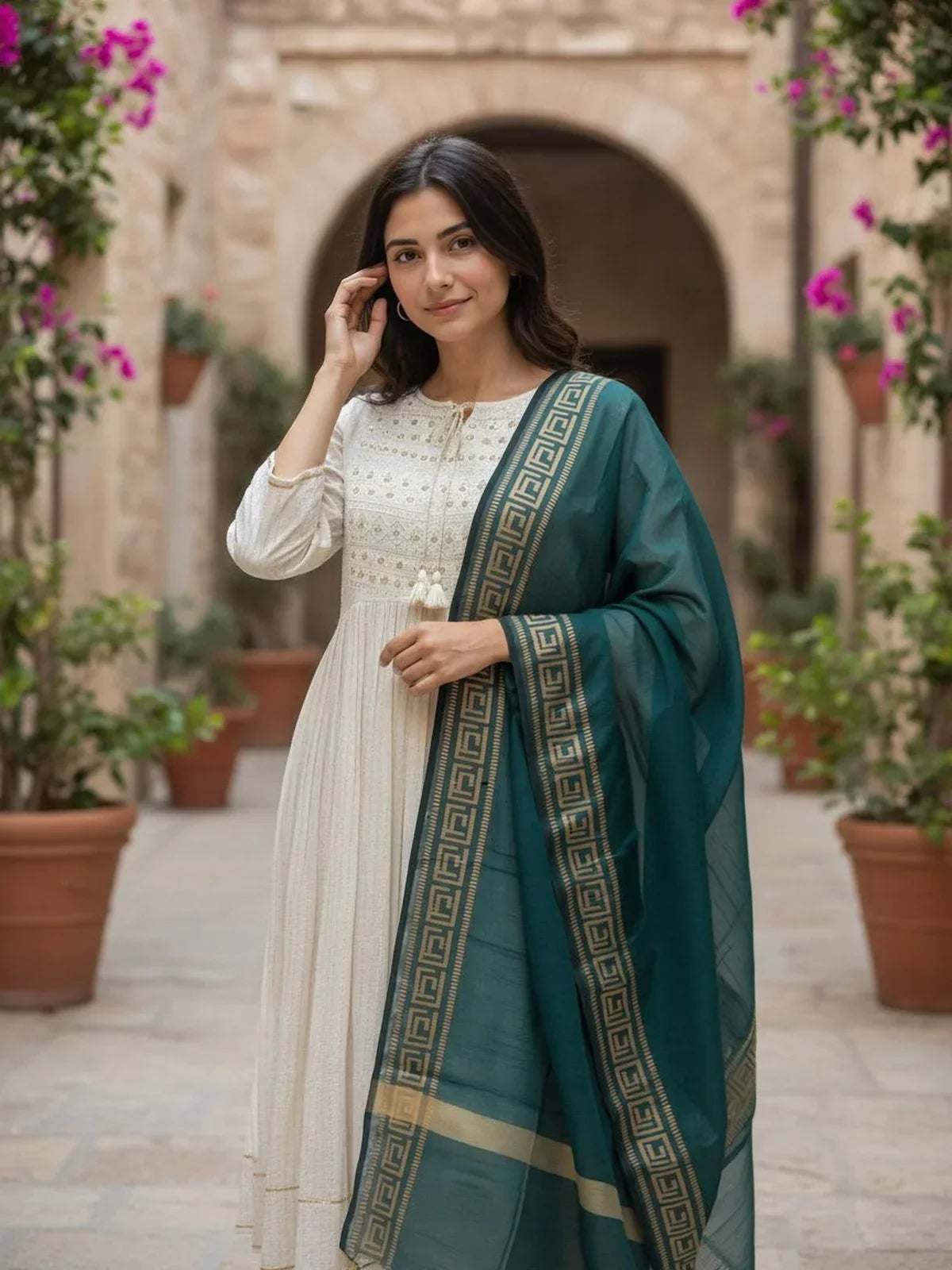 Art Silk Solid Dupatta