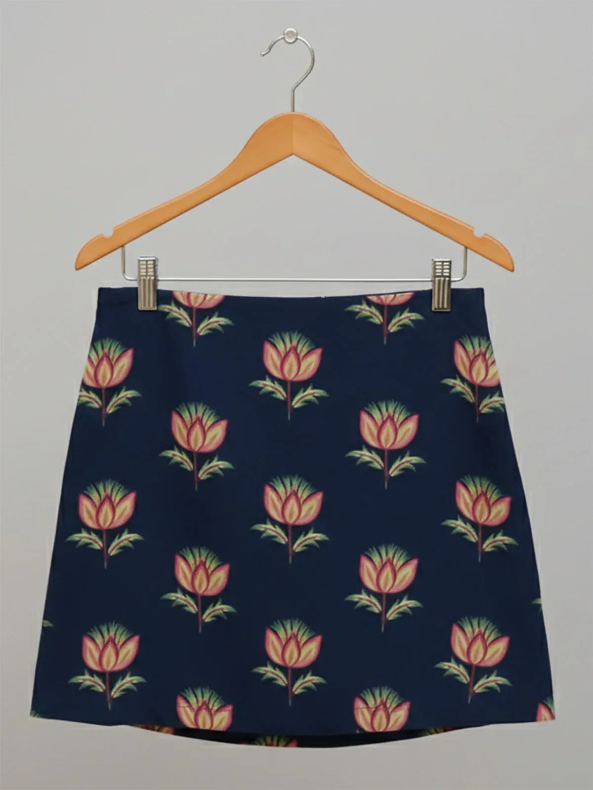 Cotton Flex Printed Mid Waist Skort