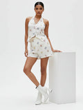 Cotton Flex Printed Waist Coat Top