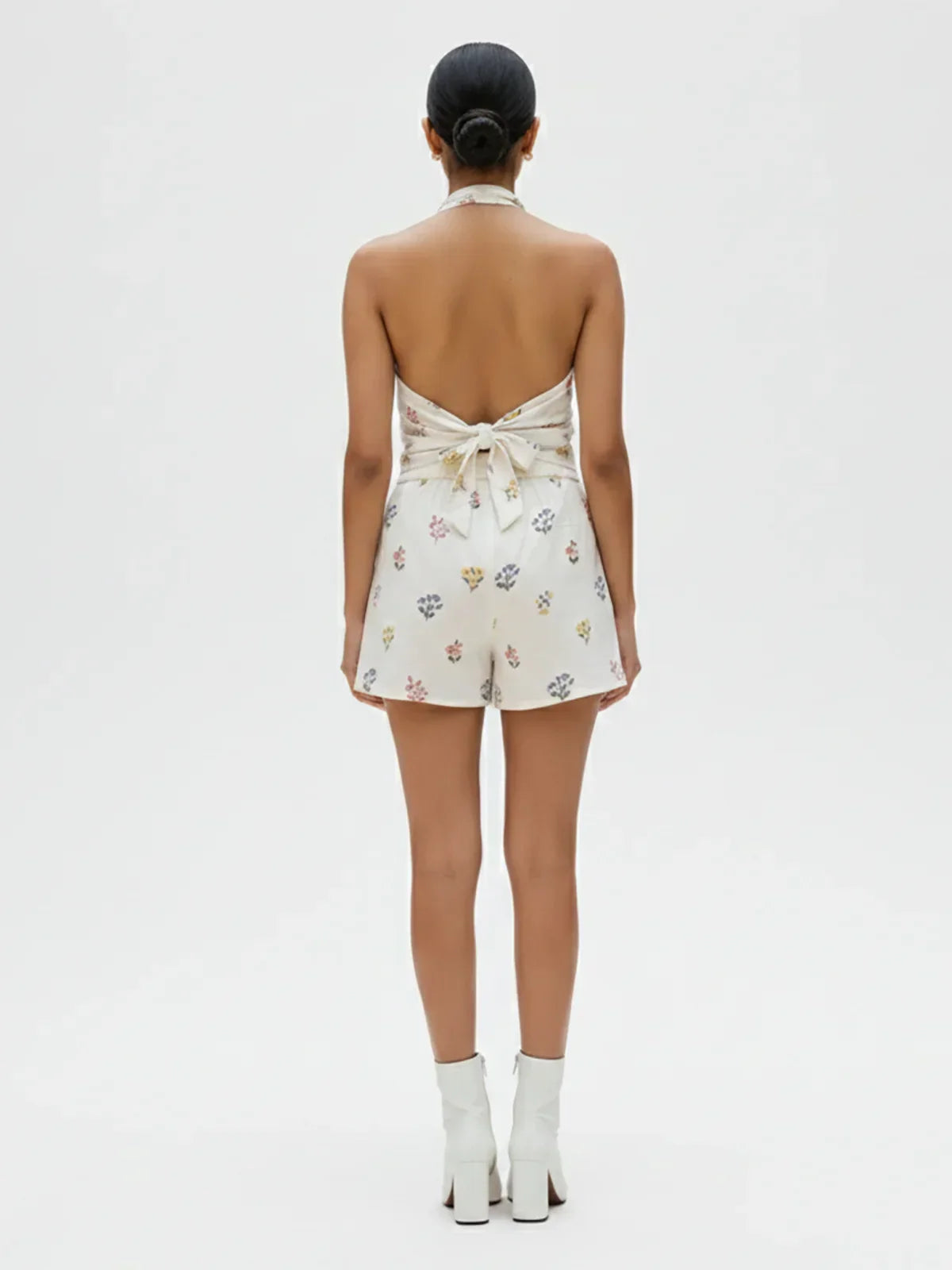 Cotton Flex Printed Waist Coat Top