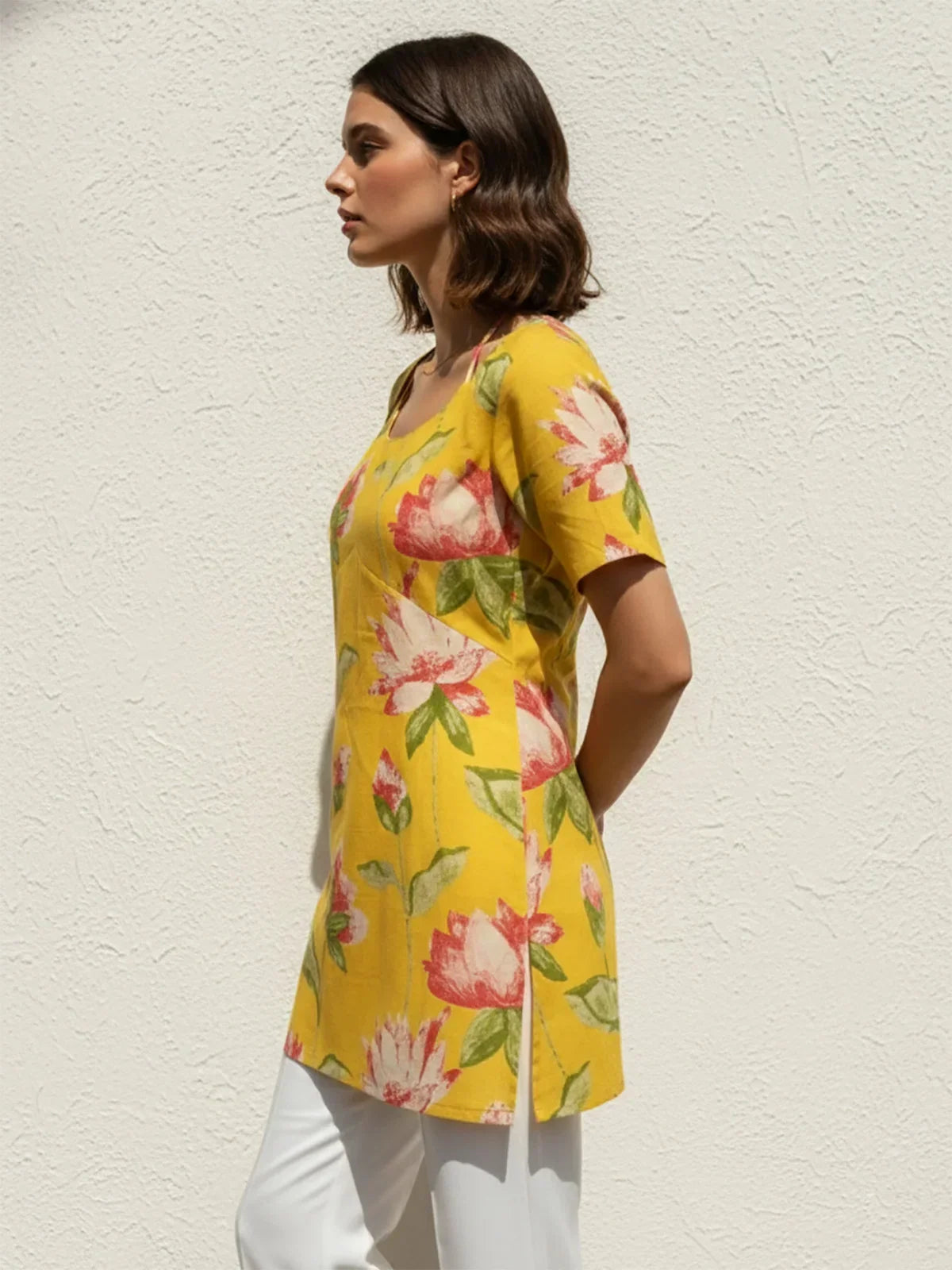 Cotton Cambric Printed Straight Tunic