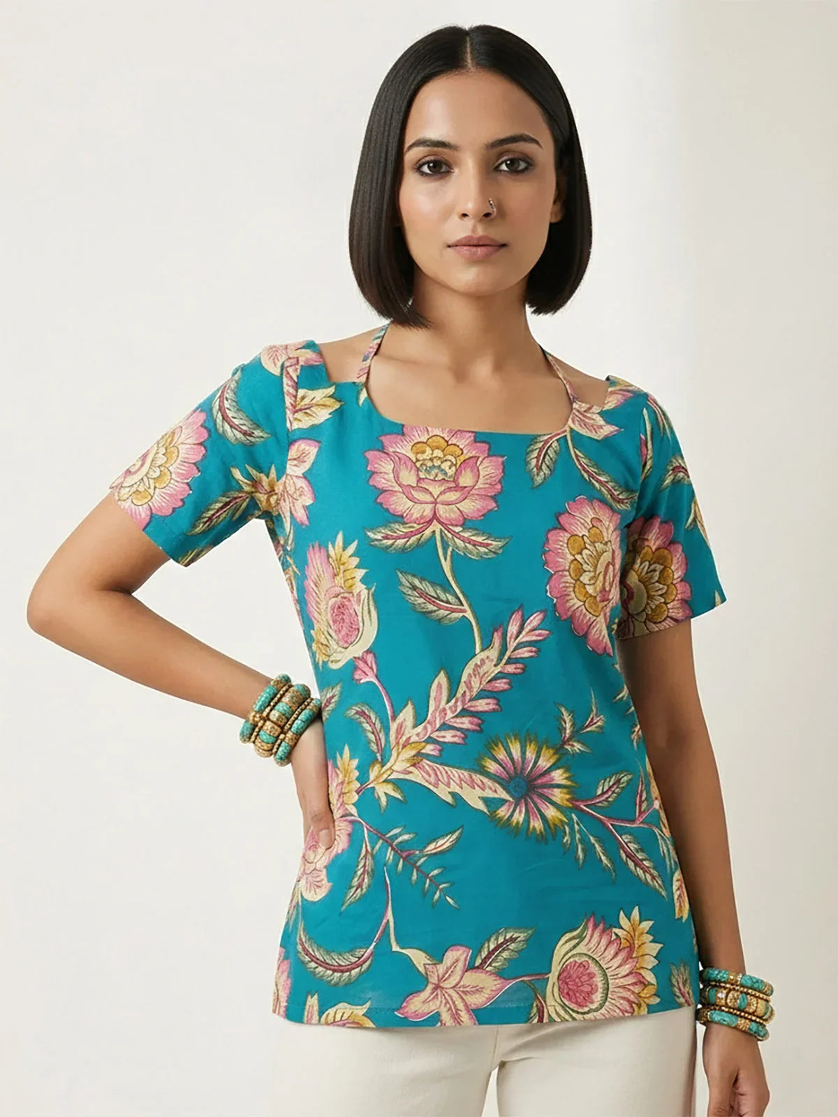 Cotton Cambric Printed Straight Tunic