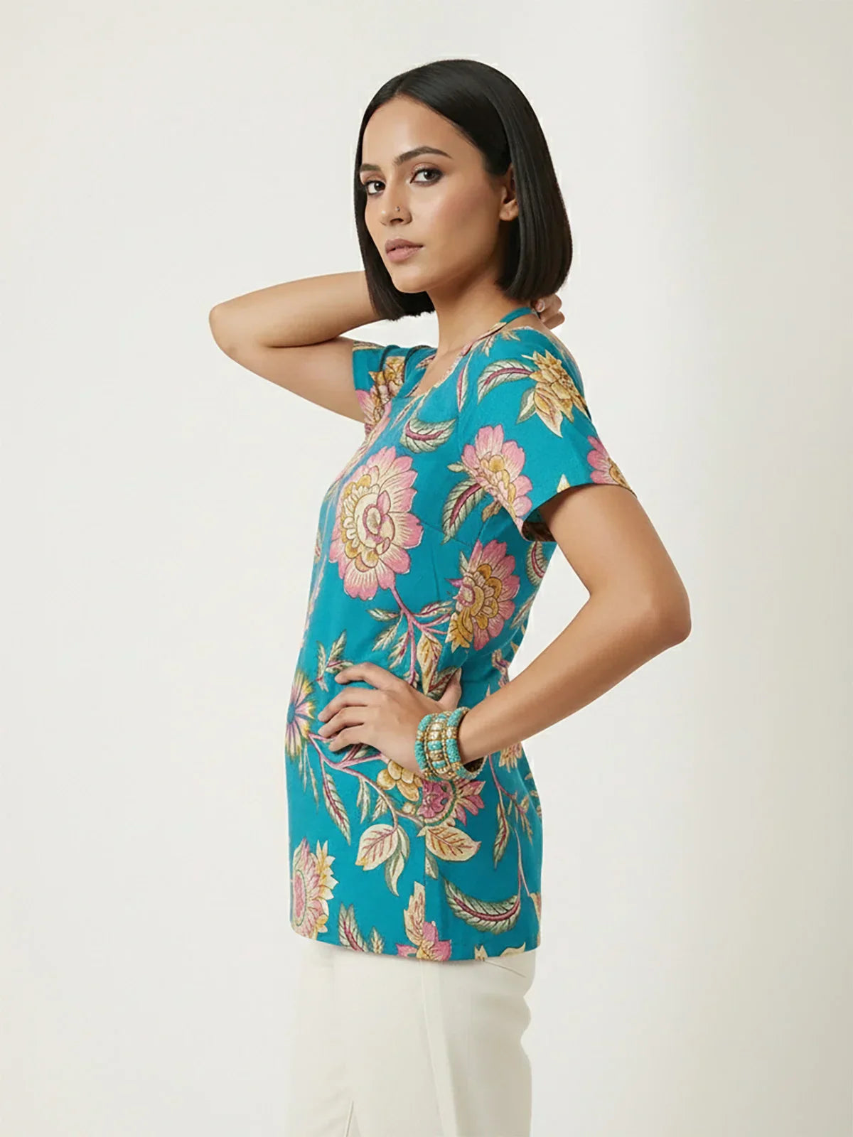 Cotton Cambric Printed Straight Tunic