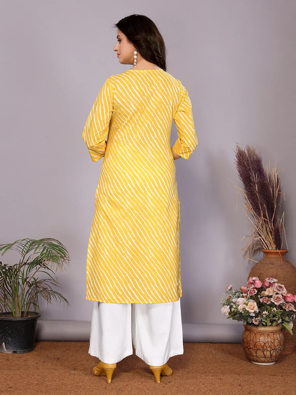 Cotton Embroidered Straight Calf Length Kurta